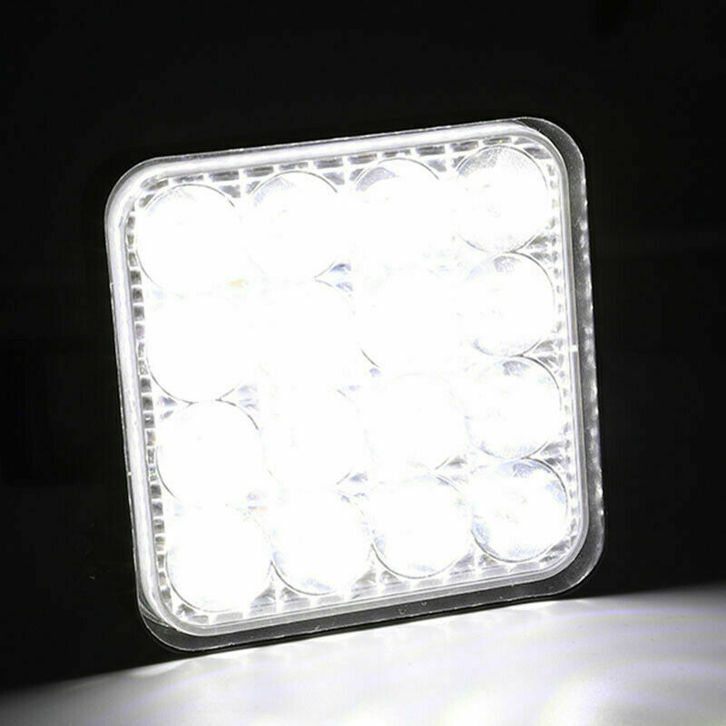 Auto LED lámpara de trabajo mini cuadrado 16 lámpara 48W lámpara auxiliar transformar faro 16LED image 4