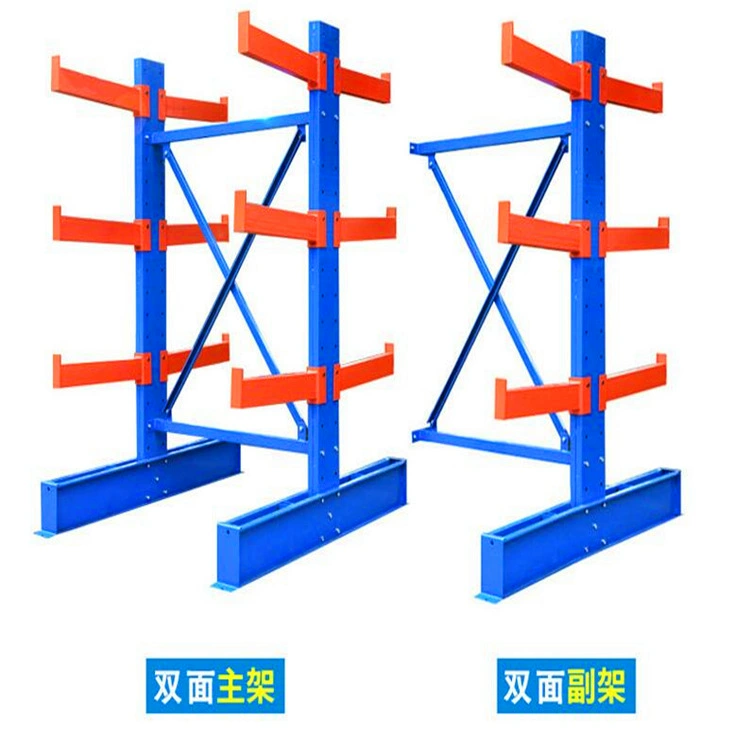 Телескопическая консольная полка из алюминиевой трубы, одно- и двусторонняя консольная полка для тяжелых условий, складская полка для хранения, тяжелая полка.