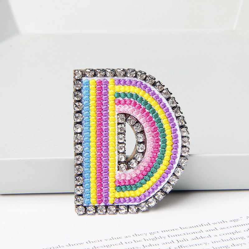 Simple Style Letter Rhinestone Embroidery Women's Brooches 1 Piece display picture 22