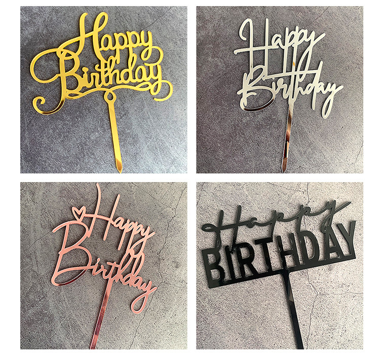 Letter Arylic Birthday Cake Decorating Supplies display picture 2