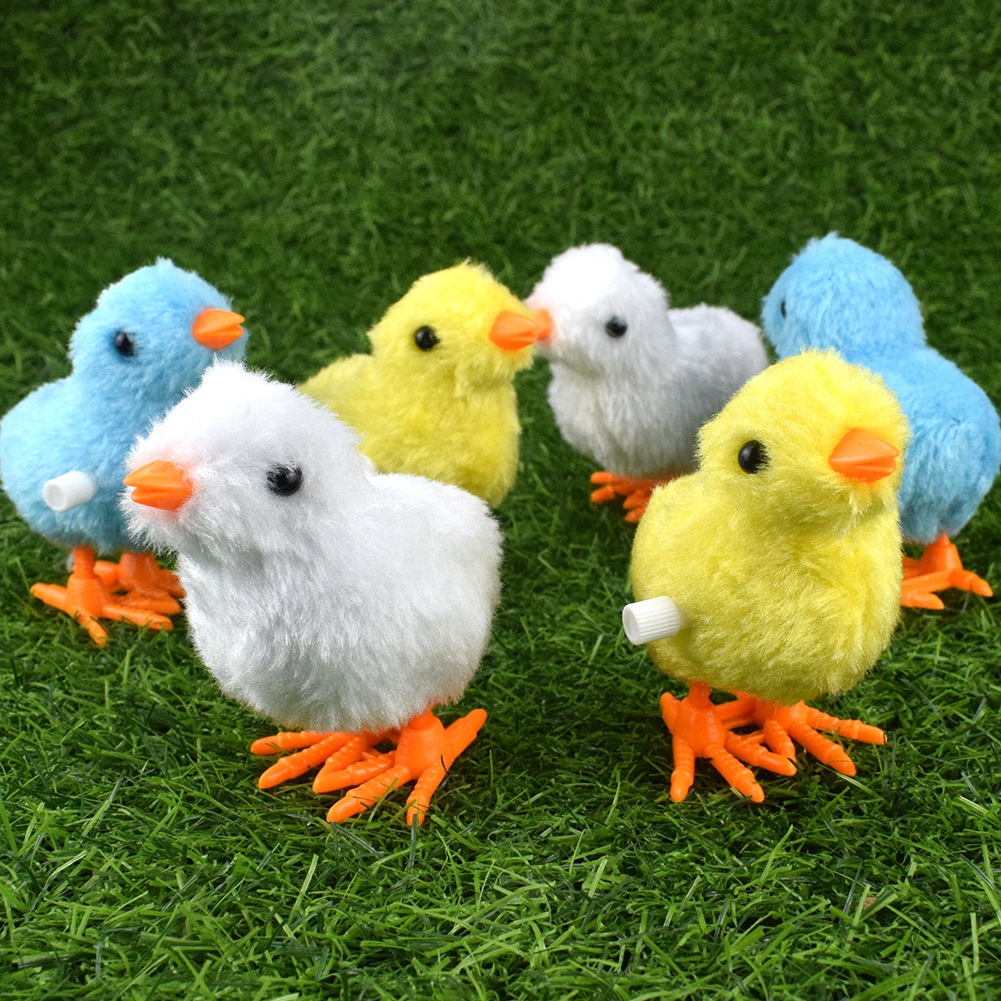 Wind-up Spring Jumping Bunny Clockwork Plush Duck Clockwork Cockerel Clockwork Chicken Easter Toy display picture 1