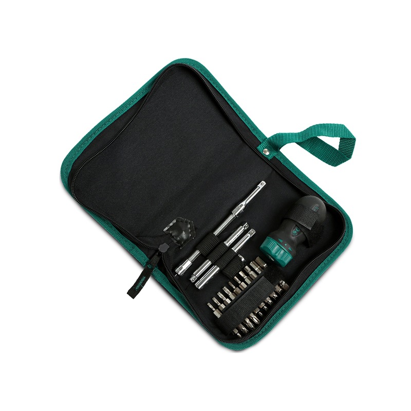 世达25件套超短型柄棘轮螺丝批组套09342