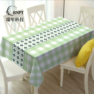 简约黑白红色大小格子桌布防水台布PVC塑料桌布长方形餐桌布厂家