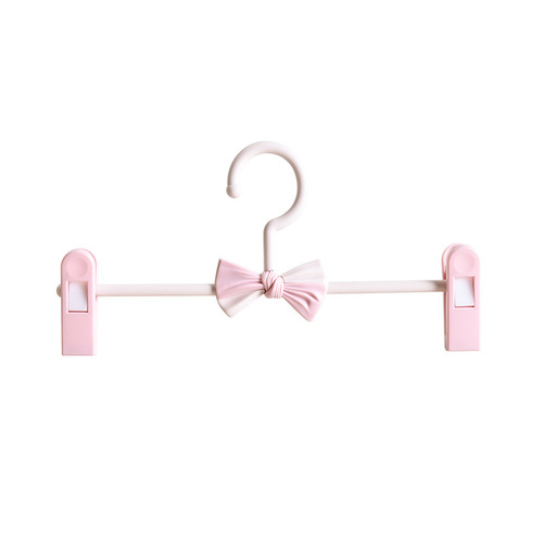 Plastic seamless clothes hanger wholesale children's telescopic trouser rack trouser clip baby baby non-slip clothes support home clothes hanger