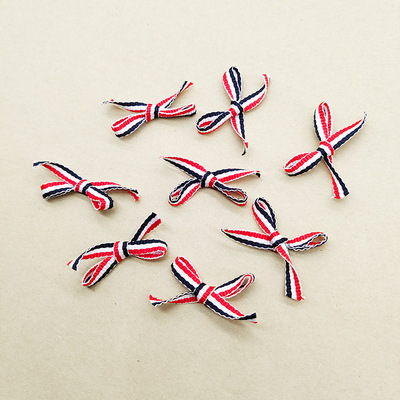 3色织带花结 手工丝带蝴蝶结 可定制可爱蝴蝶结 内衣配饰