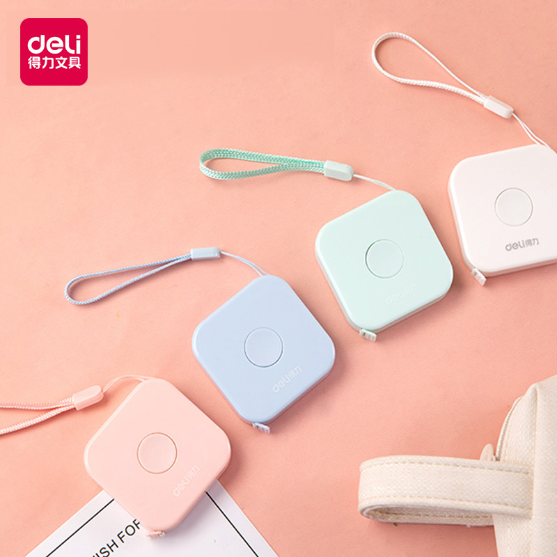 得力79652迷你卷尺2米测量三围胸围臀围腰围高专用量衣皮尺