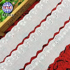 New Style 6CM Wide Fashion Dress with Wave Edge Bar Code Circle Lattice Embroidery Water Soluble Cotton Fabric Edge