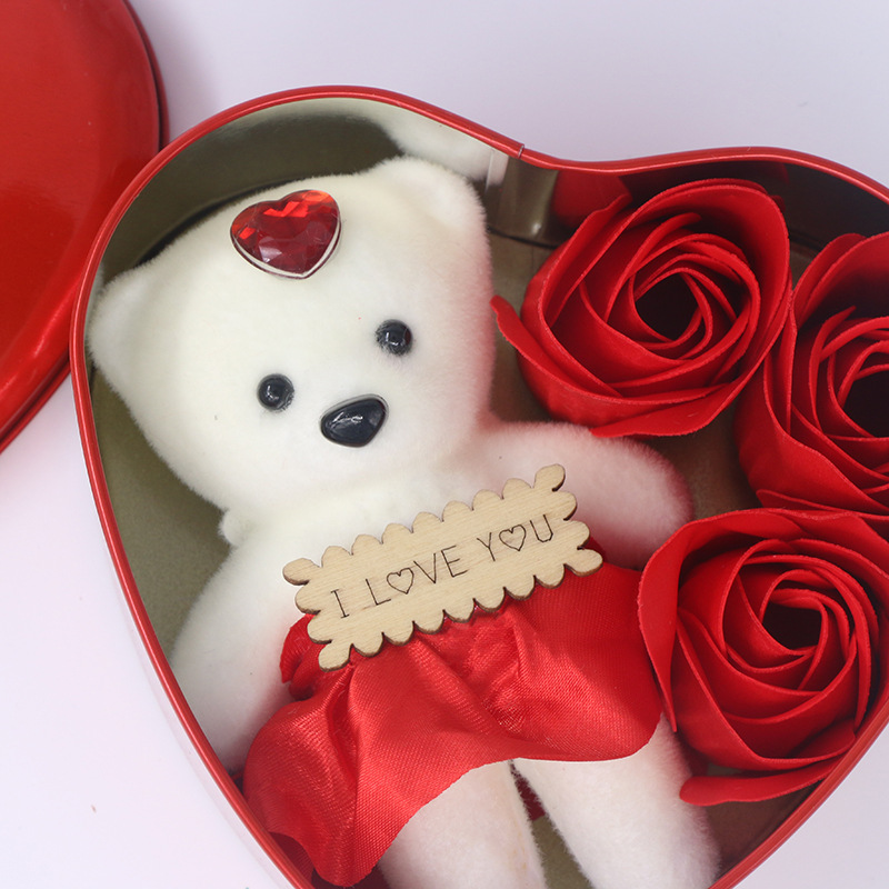 La Saint-valentin Romantique Animal Savon Fleur Mariage Date Une Rose display picture 9