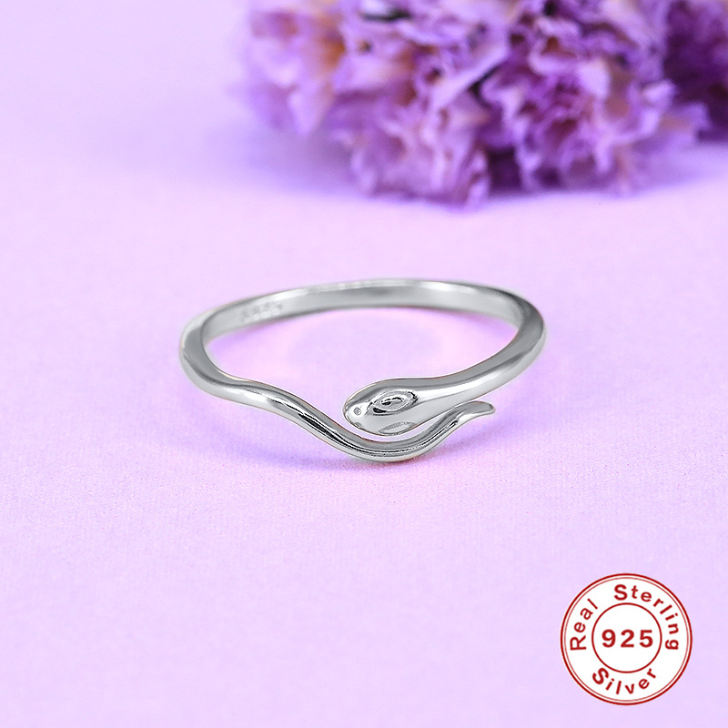 Adjustable Ring Size 1 Piece Quantity 925 Sterling Silver Snake Rings