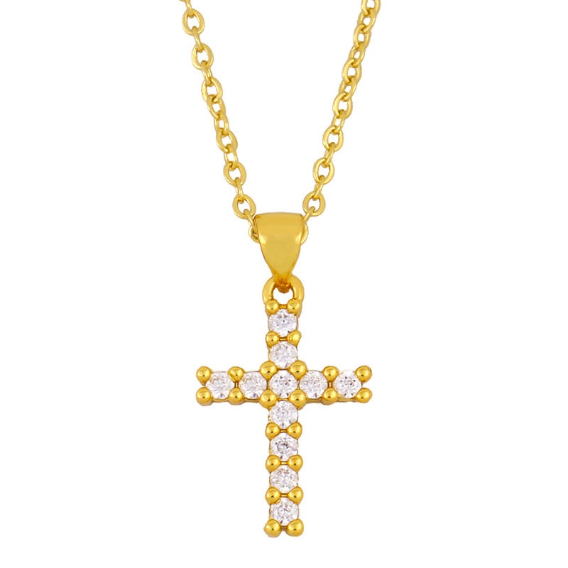explosion models jewelry diamond cross necklace love lock pendant necklace choker jewelry wholesale 