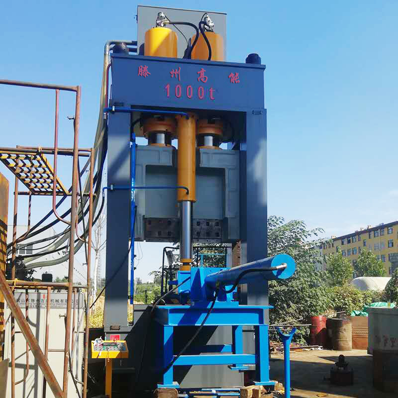 1000吨框架式导轨液压机海绵锆破碎液压机海绵锆龙门剪切机
