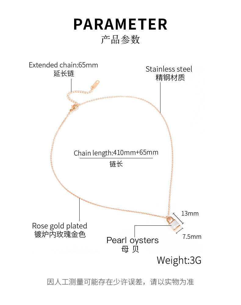 Hot-saling New Lock Anhänger Damen Titan Stahl Halskette display picture 1