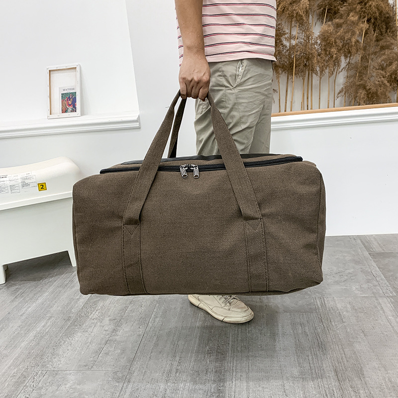 Bolsa de equipaje portátil de lona de gran capacidad para hombres ligera mochila de viaje de corta distancia bolsa de equipaje bolsa de viaje engrosada