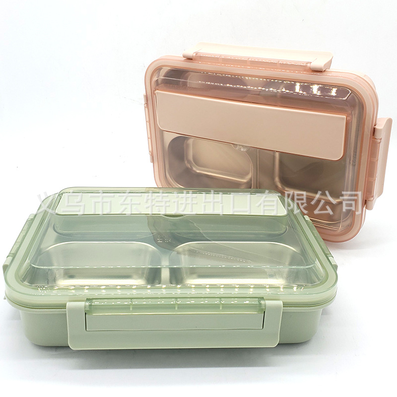 Stainless steel lunch box 304, lunch box tableware, student lunch box, insulated compartments, sealed plates, children's lunch plates detail image 2
