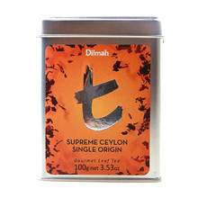 迪尔玛DilmahT精品锡兰红茶 经典原味红茶散茶茶叶100g罐装礼盒装