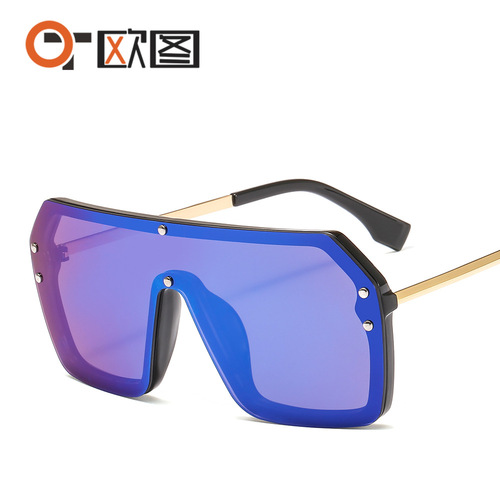 New Trend F-Letter Sunglasses with Integrated Lenses, Unisex Fashion Personalized Aviator Sunglasses, Factory Wholesale Price $6998