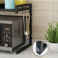 Retractable kitchen rack microwave rack oven storage household double-layer countertop tabletop rice cooker cabinet