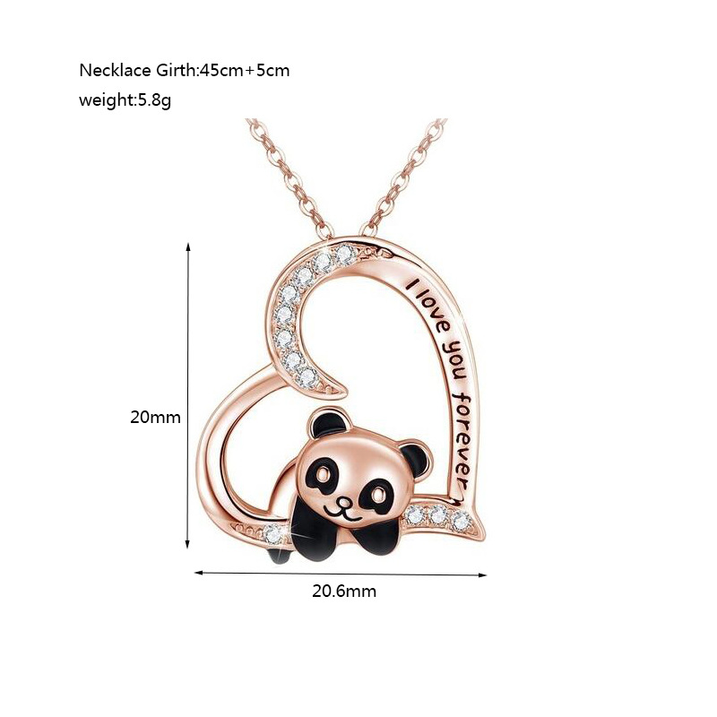 Fashion Heart Shape Alloy Plating Rhinestones Womenu0027S Pendant Necklace 1 Piece