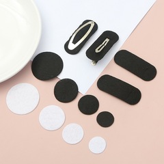 DIY不織布圓形發繩墊子髮夾子手工製作墊底配件絲帶蝴蝶結髮飾品