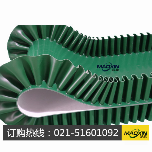 食品包装输送带 白色pvc输送带 绿色pvc输送带 PVC挡板挡边输送带