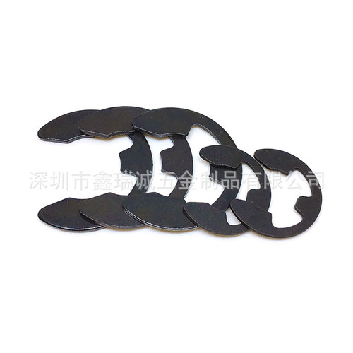 Manufacturer supplies manganese steel E-type open retaining ring E-type black shaft circlip E-type circlip snap￠1.5-￠22