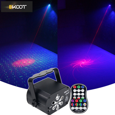 2020款6孔60图激光舞台灯 UV声控闪光灯 LED七彩星空投影KTV酒吧