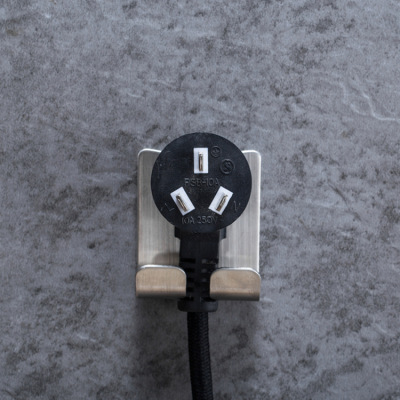 An electric appliance Plug Hooks kitchen Punch holes household power cord Retainer Stainless steel socket Storage pylons