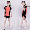 children Fitness wear Tights Training clothes run Quick drying motion girl dance yoga Short sleeved shorts suit