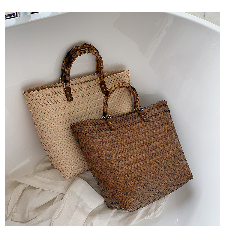 Women's Medium Straw Bag Hander Bag display picture 12