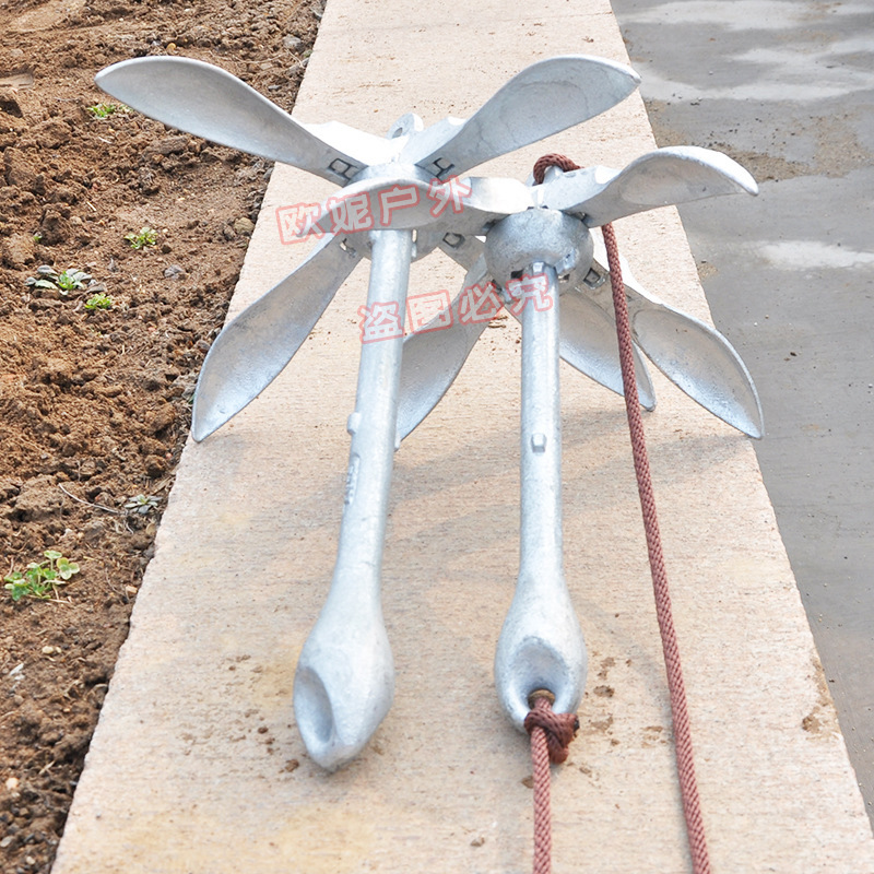 厂家供货便利镀锌碳钢多规格四爪船锚 船锚莲花多尺寸批发零售