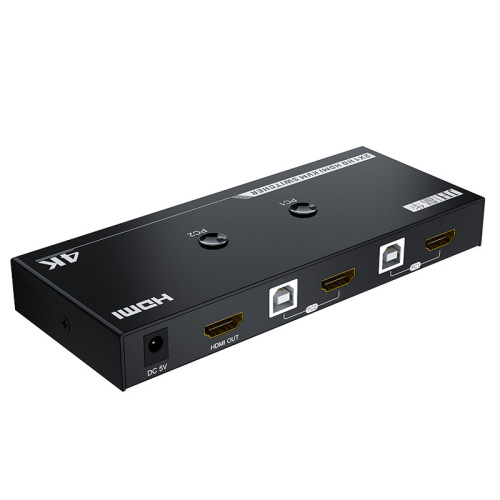 Manufacturer HDMI KVM switch with DC power supply 2 in 1 out 2 in 1 out hdmi usb video converter