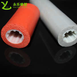 复合耐高温硅胶发泡管发泡硅胶管隔热发泡防震密封胶条硅橡胶防水
