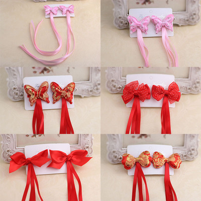 儿童飘带发夹蝴蝶结公主长款飘丝带韩国小孩女童头发饰仙超|ms