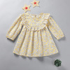 2020 Cross border New products Autumn Children's clothing Long sleeve Lotus leaf Children Skirt baby Autumn and winter Dress Manufactor Direct selling