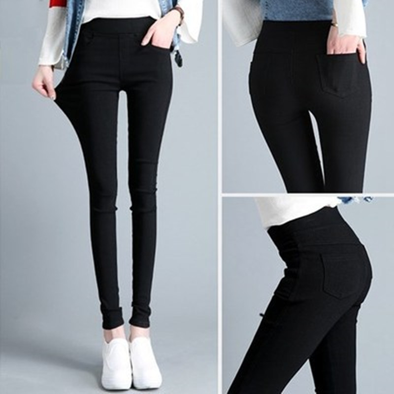Wholesale [front and back four bags] spring and autumn wear bottoming pants feet women's tight pencil a generation of hair