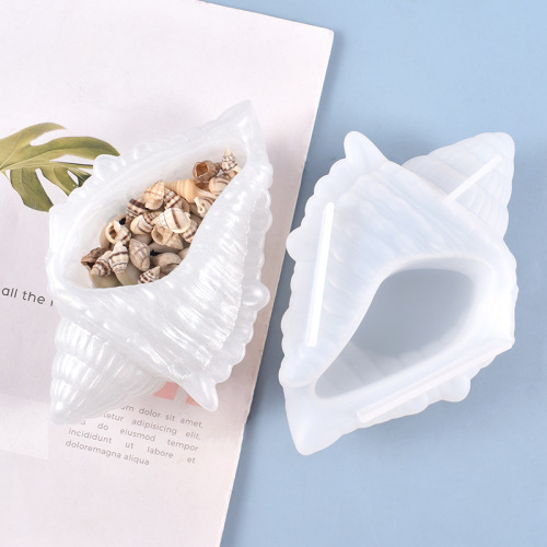 Poppy diy crystal glue mold creative conch storage box silicone mold manufacturer wholesale