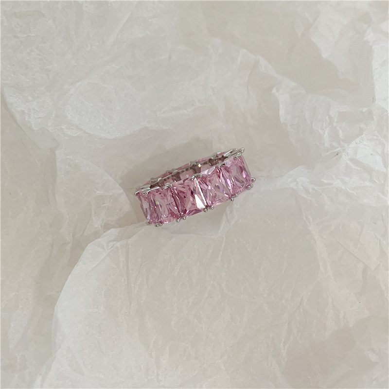 Anillo De Corazón Ovalado De Circonita Rosa display picture 8