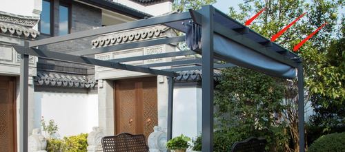 Outdoor Pavilion Grape Trellis Aluminum Garden Courtyard Climbing Grape Trellis Aluminum Alloy Sunshade Tent Outdoor Tent Waterproof