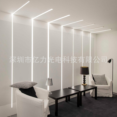 暗装地埋铝槽线性条形灯led线条灯定制嵌入式办公室过道楼梯暗藏