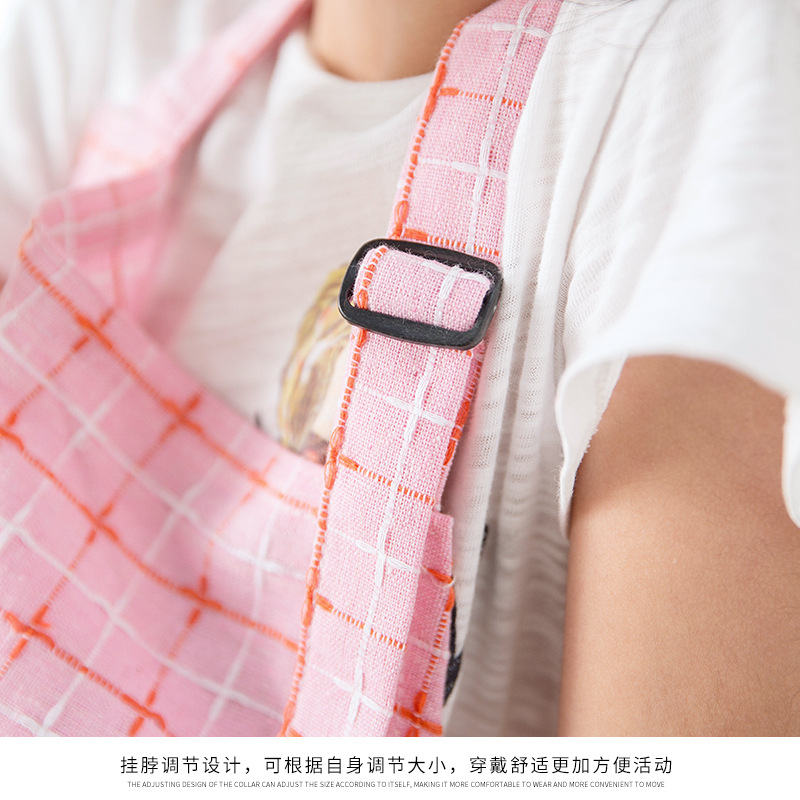 Delantal antiincrustante para niños para hornear ropa protectora de jardín de infantes traje de tres piezas manga protectora sombrero de chef pintura ropa para niños medianos y grandes