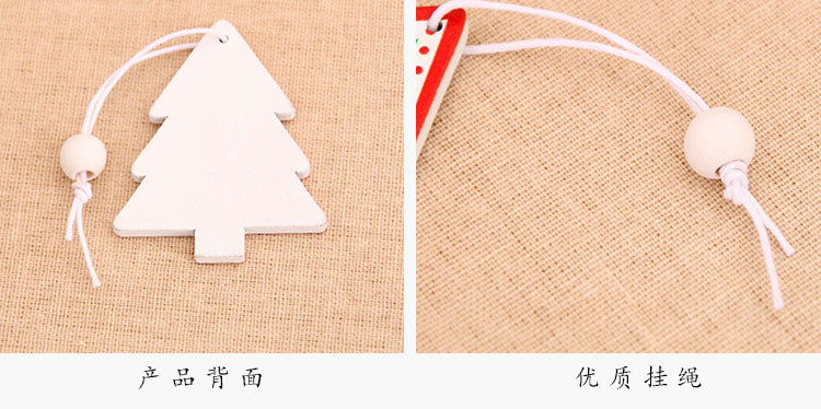 Hot Selling Fashion Christmas Ball Christmas Tree Wooden Pendant Painted Wholesale display picture 10