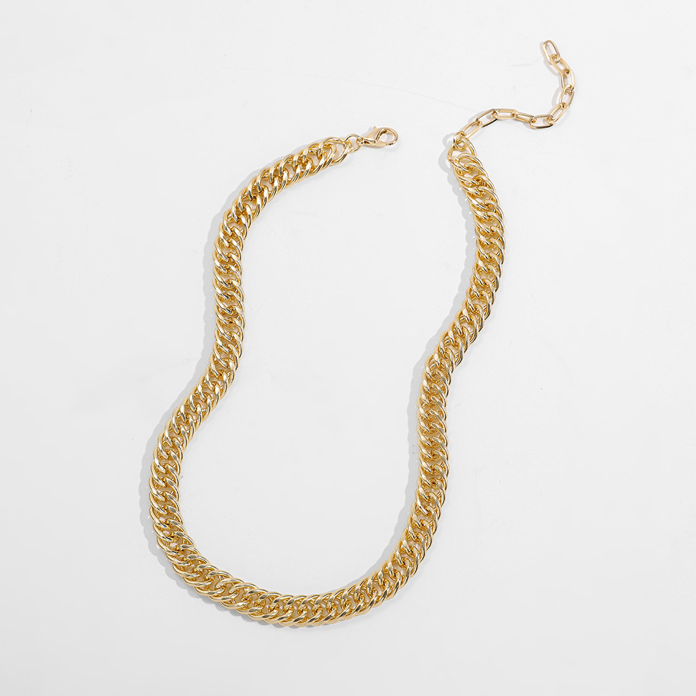 Hip Hop Fashion  Golden Necklace display picture 2