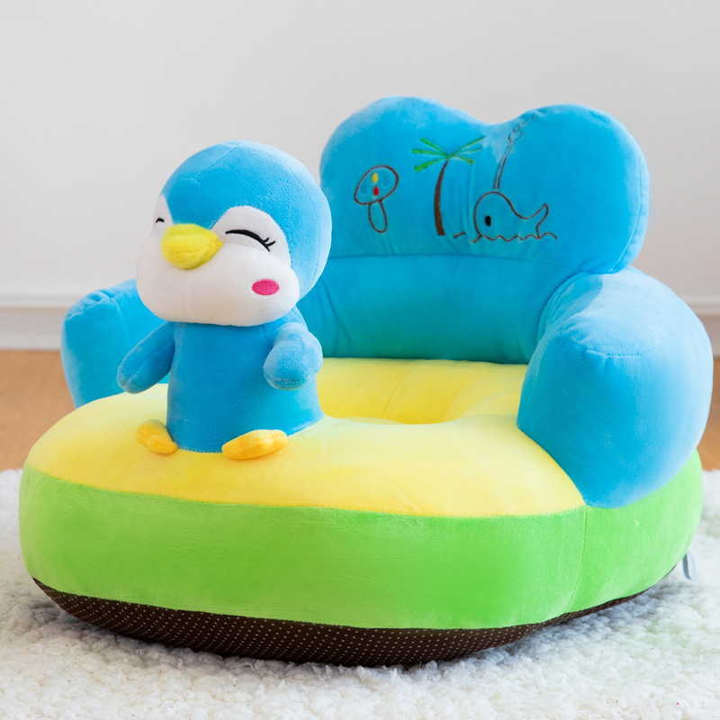 Al por mayor de los niños pequeño sofá asiento de dibujos animados bebé aprendizaje Silla de peluche de juguete bebé asiento de seguridad regalo de cumpleaños