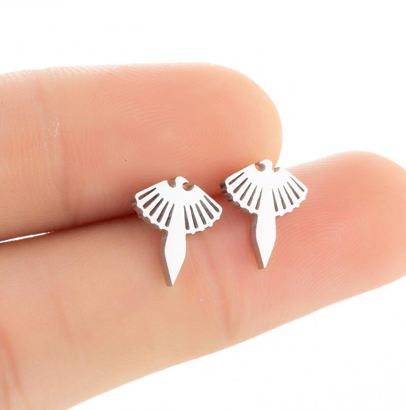 Animal, Owl Pattern Women'S Gender PVD Coated 18K Gold Real Gold Plated Animal Owl 304 Stainless Steel Fashion Waterproof Non Tarnish Ear Studs