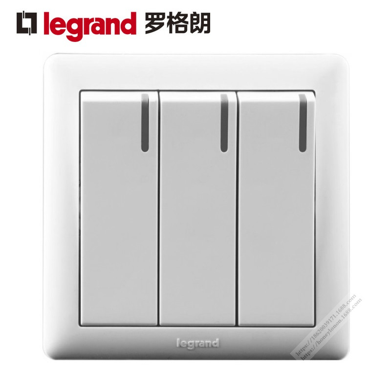 Legrand/罗格朗 美点系列 三位单极带灯开关K4/33/1/2AN