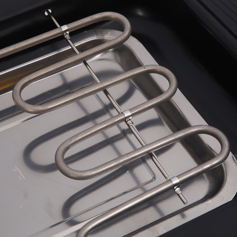 Nuevo hogar de estilo coreano sin humo pan para hornear eléctrico multifuncional Parrilla de barbacoa de acero inoxidable portátil familia brochetas de carne máquina de barbacoa