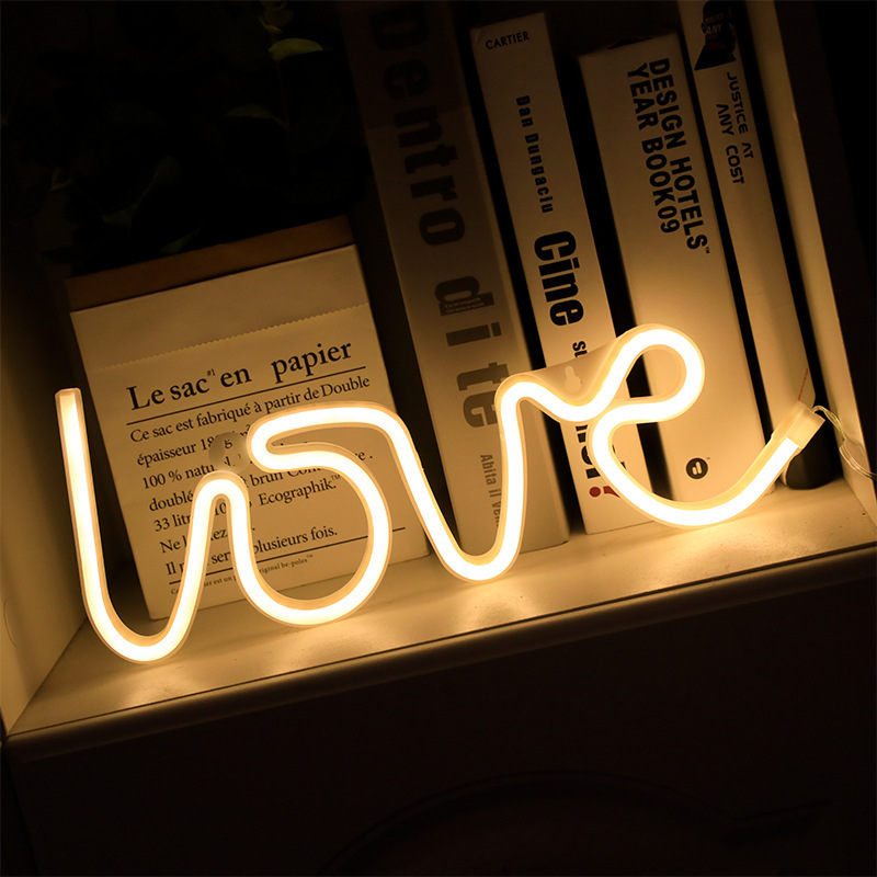 LED neon lights express romantic scene decorative lights love modeling lights USB conjoined LOVE modeling neon lights LED neon lights express romantic scene decorative lights love modeling lights USB conjoined LOVE modeling neon lights