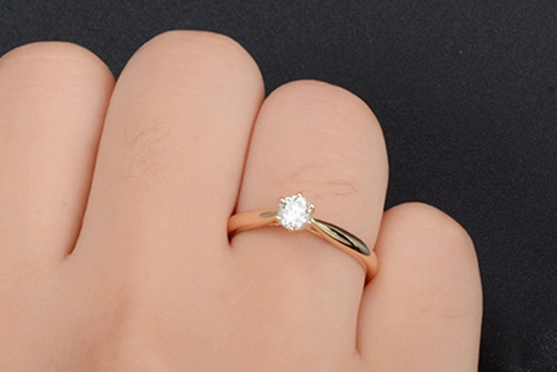 Simple Style Solid Color Copper Plating Inlay Zircon Rings 1 Piece