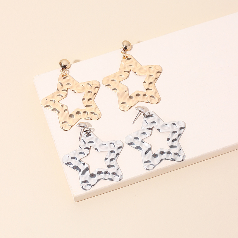 9g Weight Earrings Classification Wedding, Travel, Birthday, Festival Occasion Women'S Gender Gold, Silver Color Simple Love Star Retro Earrings Wholesale Nihaojewerly 11