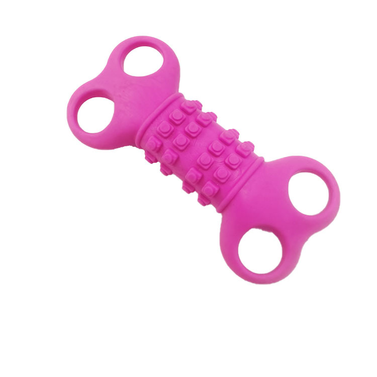 Suministro directo de fábrica TPR PET interactivo de cuatro agujeros tamaño perro molar pegamento suave mordedura-resistente juguete mascotas suministros